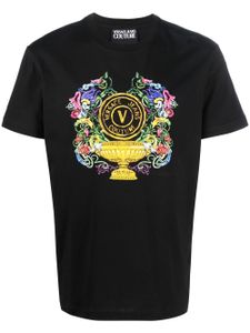 Versace Jeans Couture t-shirt à logo imprimé - Noir