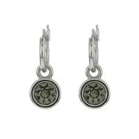 Biba Hang Oorbellen met Swarovski Steentje Bl. Diamond Biba Hang Oorbellen met Swarovski Steentje Bl. Diamond