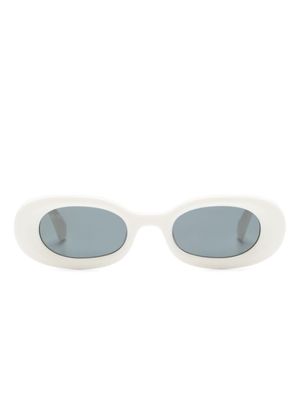 Off-White Eyewear lunettes de soleil Amalfi à monture ovale - Blanc