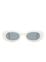 Off-White Eyewear lunettes de soleil Amalfi à monture ovale - Blanc - thumbnail