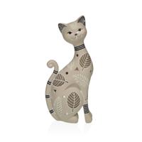Decoratieve figuren Versa Beige Kat 5 X 22,5 X 10,5 CM