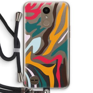 Colored Zebra: LG K10 (2017) Transparant Hoesje met koord
