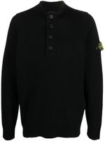 Stone Island pull zippé à patch logo - Noir - thumbnail