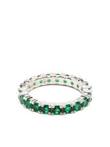 Hatton Labs bague Eternity sertie de cristaux - Vert