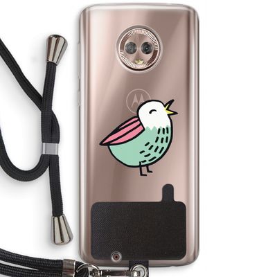 Birdy: Motorola Moto G6 Transparant Hoesje met koord