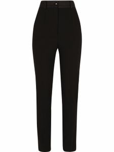 Dolce & Gabbana pantalon de tailleur à taille haute - Noir