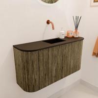 Toiletmeubel Mondiaz Joya | 83.2 cm | Meubelkleur Dusk | Faye wastafel Urban Midden | Zonder kraangat(en)