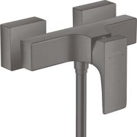 Hansgrohe Metropol ééngreeps douchemengkraan opbouw met rechte greep, Brushed Black Chrome