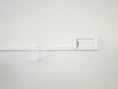 Duco bedieningsstang B=20 500mm Ral9010 (wit)