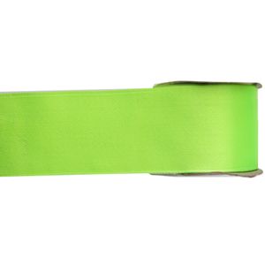 1x Hobby/decoratie lime groene satijnen sierlinten 2,5 cm/25 mm x 25 meter