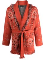 Alanui cardigan à motif cachemire en jacquard - Orange