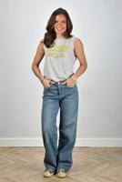 Golden Goose t-shirt WP02187.P001886.60269 grey melange/yellow