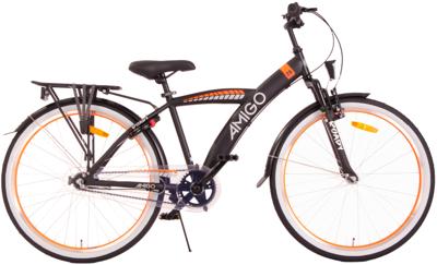 AMIGO Roady 26 Inch Jongens 3V Terugtraprem Zwart/Oranje