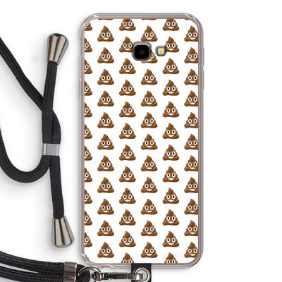 Poop emoji: Samsung Galaxy J4 Plus Transparant Hoesje met koord