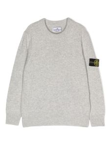 Stone Island Junior mélange crew-neck jumper - Gris