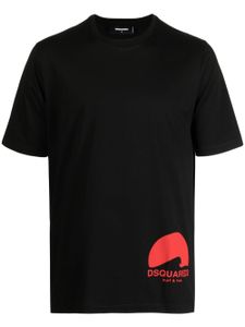 DSQUARED2 t-shirt en coton à slogan imprimé - Noir