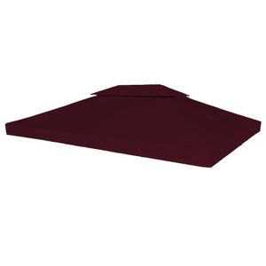 VidaXL Prieeldak 2-laags 4x3m 310 g/m² bordeaux