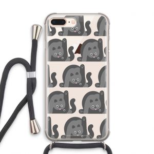 Cats: iPhone 7 PLUS Transparant Hoesje met koord