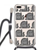 Cats: iPhone 7 PLUS Transparant Hoesje met koord