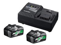 Hikoki boosterpack - 2 x bsl36b18 multivolt accu 36v 4.0ah/ 18v 8,0ah li-ion + uc18ysl3 snellader - uc18ysl3wb2