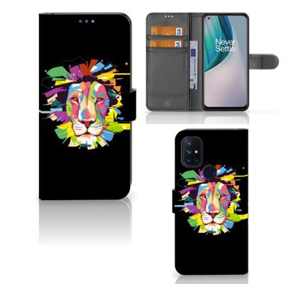 OnePlus Nord N10 Leuk Hoesje Lion Color OnePlus Nord N10 Leuk Hoesje Lion Color