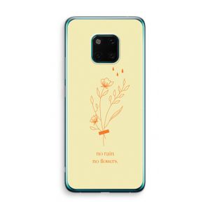 No rain no flowers: Huawei Mate 20 Pro Transparant Hoesje
