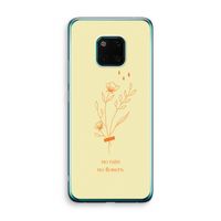 No rain no flowers: Huawei Mate 20 Pro Transparant Hoesje