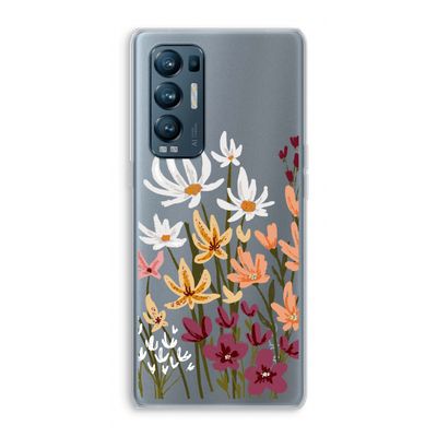 Painted wildflowers: Oppo Find X3 Neo Transparant Hoesje