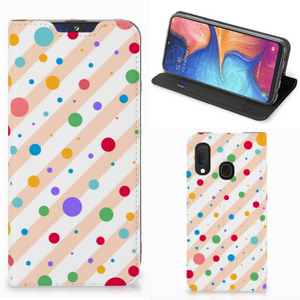 Samsung Galaxy A20e Hoesje met Magneet Dots