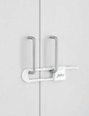 Jippie's dubbeldeurslot extra veilig 10 x 4 cm wit Jippie's dubbeldeurslot extra veilig 10 x 4 cm wit