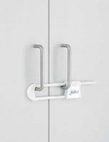 Jippie's dubbeldeurslot extra veilig 10 x 4 cm wit - thumbnail