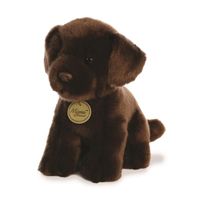 Pluche dieren knuffels bruine labrador hond van 28 cm - thumbnail