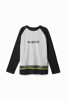 Shirt met lange mouwen 100% katoen - BLACK - 7/8