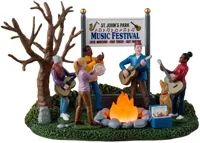Lemax music festival verlicht kerstdorp tafereel 2024