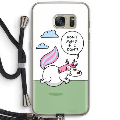 Unicorn: Samsung Galaxy S7 Transparant Hoesje met koord