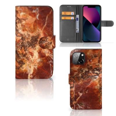 Apple iPhone 13 | Bookcase | Marmer Bruin | Portemonnee hoesje