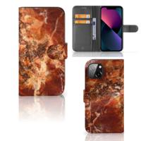 Apple iPhone 13 | Bookcase | Marmer Bruin | Portemonnee hoesje