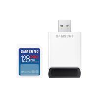 Samsung Pro Plus SD Card 128GB + Kaartlezer SD-Kaart Wit Samsung Pro Plus SD Card 128GB + Kaartlezer SD-Kaart Wit