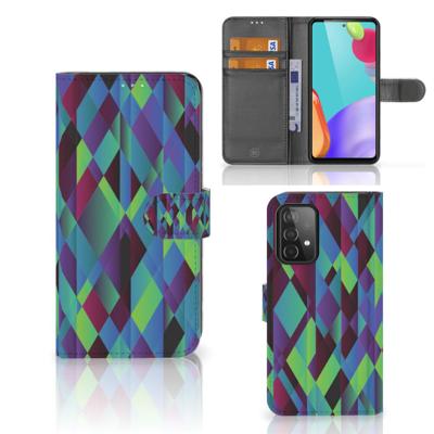Samsung Galaxy A52 | Book Case | Abstract Green Blue