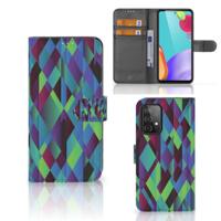 Samsung Galaxy A52 | Book Case | Abstract Green Blue