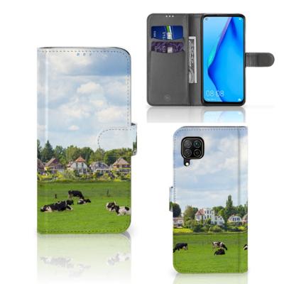 Huawei P40 Lite | Telefoonhoesje | Met pasjeshouder | Koeien