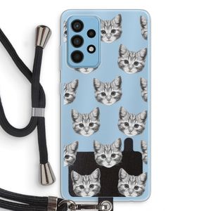 Kitten: Samsung Galaxy A52 Transparant Hoesje met koord