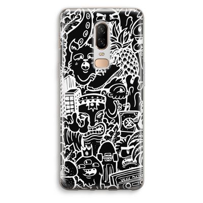 Vexx Black Mixtape: OnePlus 6 Transparant Hoesje