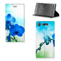 Sony Xperia XZ1 Smart Cover Orchidee Blauw - Cadeau voor je Moeder - thumbnail