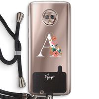 Pink Bouquet: Motorola Moto G6 Transparant Hoesje met koord