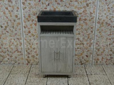 Badmöbel Raung Cabinet Mindyholz 50 cm. Bluestone