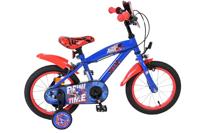 Schall Sonic prime kinderfiets - jongens - 14 inch - blauw rood - twee handremmen