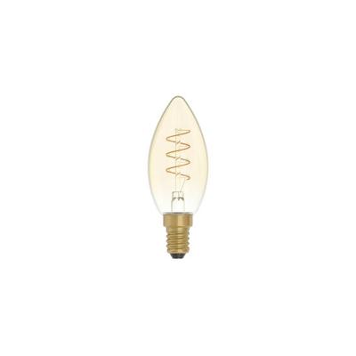 LED Gouden Gloeilamp Carbon Lijn Gebogen Spiraal Filament Kaars C35 2,5W 136Lm E14 1800K Dimbaar - C01 | Creative-Cables | Lamp kopen | Creative- | |
