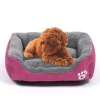 Candy Color vier seizoenen echte warme huisdier hond kennel mat Teddy hond mat grootte: M 54 × 42 × 12cm (magenta)