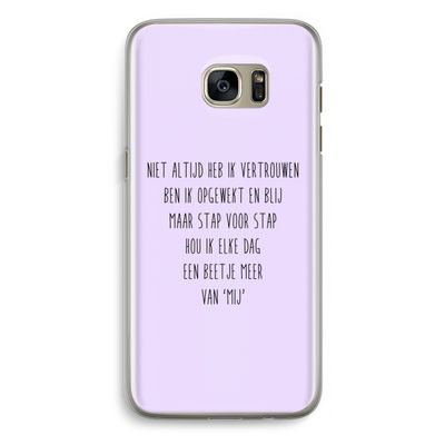 Zelfvertrouwen: Samsung Galaxy S7 Edge Transparant Hoesje